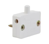 EaseSunny Door Light Switch Wardrobe On Off Switch for Cabinet Closet Lamp, Automatic Touch Sensor, White ABS & Metal, 1A/250V, Up to 40W