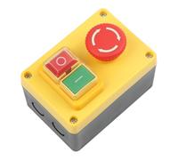 EaseSunny Electromagnetic Push Button Switch, Exigent Stop Switch, KJD17D Safety Controller for Woodworking Machinery, 250V 16A, IP54 Dustproof, Manual Reset, Industrial Power Tool Protection