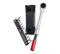 EaseSunny for s2 Alloy Steel Bicycle Multi Tool 12-in-1 with Ratchet | for s2 alloy steel bits, for phillips torx hex, ratchet wrench, compact 13cm, road for mountain bike use