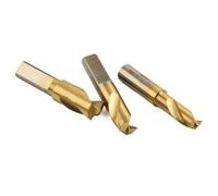 EaseSunny HSS Spot Weld Drill, Countersink Bit, Gold Titanium Coated, Flat Shank Anti-Slip, for Metal Sheet Repair, 6.5mm 8mm 10mm, Pack