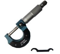 EaseSunny Outer Micrometer, Outside Micrometer, Vernier Micrometer, 0.01mm Precision, Satin Chrome Carbon Steel, Ratchet Stop for Accurate Reading, Machinist Engineering Tool