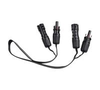 EaseSunny Pair Super Flat Solar Cable 0.5m 1.5mm Thick 1500V Flexible Connector Adapter for Solar Panel to Microinverter Connection No Drilling