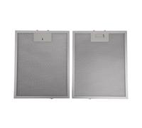 EaseSunny Range Hood Filter, Cooker Hood Filter, Extractor Fan Mesh, 5 Layer Aluminized Grease Trap, Silver Metal Vent Screen, 318x258mm, 2 Pack for Kitchen Air Circulation