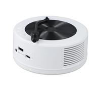 EaseSunny Retro Radio, Bluetooth Speaker, FM Radio, Portable Player, Turntable Design, 1500mAh Battery, AUX/TF Card, Clear Sound, White, for Home, Office, Travel