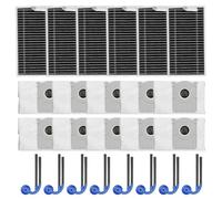 EaseSunny Robot Vacuum Parts, Replacement Brushes, Dust Bags, Filters, Compatible with Ecovacs Deebot T90 Pro Omni, 3.3L Capacity, Annual Set