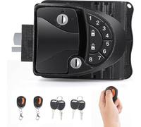 EaseSunny RV Door Lock Keyless Entry with Remote Control, Zinc Alloy Security for Camper Trailer, 32-38mm Thick