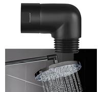EaseSunny Shower Elbow Adapter, 90 Degree Shower Extension, Solid Brass, Matte Black, Rustproof, No Leak, for Bathroom, RV, Kitchen