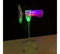EaseSunny Smallest Wind Turbine Generator Model 360° Rotating Educational Teaching Tool Science Experiment Kit for Classroom Demo Blue Green Red