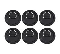 EaseSunny Stainless Steel D-Ring Patch, PVC Welded Repair Kit, Heavy Duty Tie-Down Point for Inflatable Boat, Kayak, Raft, Canoe, 6 Pack
