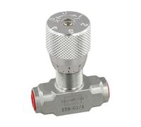 EaseSunny Two-Way Hydraulic Flow Control Valve, Carbon Steel Bidirectional Throttle with 5800 PSI Rating, 46 GPM for Fluids Air Oil Gas, STB-G1/4 G3/8