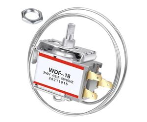 EaseSunny WDF-18 Refrigerator Thermostat Controller 3-Pin Screw Installation Temperature Control Switch Compatible with Mini Fridge Display Cabinet 250V 4(6) A