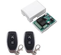 EaseSunny Wireless Remote Control Switch, 433MHz RF Receiver, 2CH DC 5V-30V Controller, Learning Code Security, 50m Range, for LED Lights, Car Doors, Home Automation