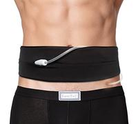 EaseToU PD Belt Peritoneal Dialysis Catheter Holder Comfortable Protector with Slits Pouch for Secure G J Feeding Tube Accessories Men Women Black