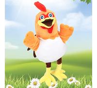 Easfan - Chicken Hand Puppet, Plush Toy with Moving Mouth for Role Play, Storytelling, Preschool Teaching, Birthday Gifts for Boys and Girls, 11 Inches
