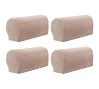 Eashaoo 4PCS Armrest Chair Covers, Spandex Polyester Stretch Armchair Couch Covers for Arms, Non-Slip Anti-Scratch Furniture Arm Cap Slipcover (Camel)