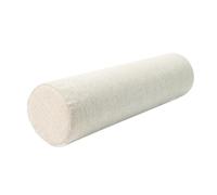 Eashaoo Round Memory Foam Neck Pillow, Cylindrical Cervical Roll Pillow with Linen Zipper Pillowcase, Sofa Armrest Backrest Cushion, Head Waist Legs Support Bolster (White,50x12cm)