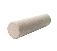 Eashaoo Round Memory Foam Neck Pillow, Cylindrical Cervical Roll Pillow with Linen Zipper Pillowcase, Sofa Armrest Backrest Cushion, Head Waist Legs Support Bolster (Camel,50x10cm)