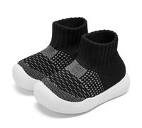 Eashi Baby Shoes for Boys Girls Non-Slip Breathable Warm Elastic Memory Foam Sole Toe Protector, Bw Hei, 12-15 Months