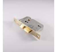 Easi T 3 Lever Sashlock for Internal Doors, Residential Security, Suitable for Bedrooms and Offices (Electro Brassed, 64mm - Square)