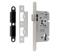 Easi-T DIN Euro Profile Escape Lock Architectural Mortice Door Lock Steel Lock Case for Emergency Exit Timber Doors (Square)
