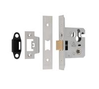 Easi-T Euro Profile Cylinder Night Latch Case Only Heavy Duty Surface Mounted Door Lock for Timber Doors (64mm)