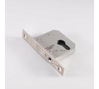 Easi T Euro Profile Deadlock, Residential, Key-Operated, for Internal Doors, Secure Locking Solution (Nickel Plate, 64mm - Blister Pack)