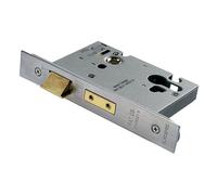 Easi T Euro Profile Sashlock, for Euro Cylinder Systems, Suitable for Internal and External Wooden Doors (PVD, 76mm)