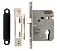 Easi T Euro Profile Sashlock, Residential, for Internal Doors, Compatible with Euro Cylinder Systems, Secure Locking Solution (Satin Nickel, 76mm - Boxed)