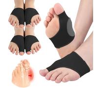 EASICUTI Bunion Corrector Relief Sleeve, 2 Pairs Gel Cushion Pads Big Toe Protector Socks Support for Hallux Valgus Bunion Protection Foot Pain Relief from Rubbing & Pressure, Men & Women, Black