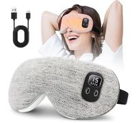 EASICUTI Heated Eye Mask, Cordless Warm Eye Compress for Dry Eyes Blepharitis Stye Treatment Eye Relief Improve Sleep, 4-Level Temperature & Timer, Washable Eye Heating Pad for Sleeping, Travel, Grey