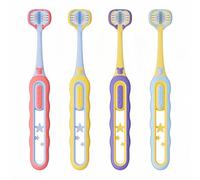 EASICUTI Soft Toddler Toothbrushes, Efficient 3 Sided Toothbrush, Baby Toothbrush 12 Months and up, Infant Toothbrush, Toddler Training Tooth brush for Ages 1-8 Years, Cleans All Sides-4 Pack (Patent)