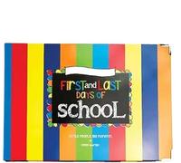 Easiest School Days Memory Album,First and Last Day of School Memory Book,School Memory Keepsake Book,Class Keeper Scrapbook,Reusable Photo Prop Picture Album KeepsakeBinder Organizer (B)