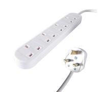 Easigear Connekt Gear 5M Male Mains Power Pdu 4 Gang Uk Socket Extension Block
