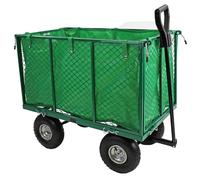 Easigear Heavy Duty Garden Cart 210L Capacity with Steel Frame and Waterproof Liner Green