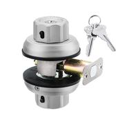 EASILOK Deadbolt Lock, E4 Twist-to-Lock Front Door Lock Keyless Heavy Duty Single Cylinder Deadbolt High Security with Unpickable Night Latch &Anti-Mislock Button, Zinc Alloy, Silver