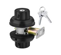 EASILOK Deadbolt Lock, Twist-to-Lock Front Door Lock Keyless Heavy Duty Single Cylinder Deadbolt High Security with Unpickable Night Latch &Anti-Mislock Button, Zinc Alloy, Black