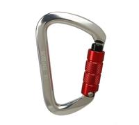 Easily Accessible Compact Design of the 25KN Heavy Duty Climbing Carabiner With Smooth Operation (Silver)