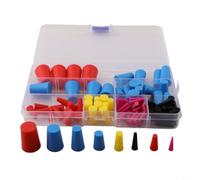 Easily Accessible Set of 110PCS Silicone Rubber Tapered Stopper Assortment to Meet Daily Requirements