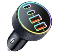 Easily Charge Multiple Devices with This Efficient 4 Port Car Phone Charger Setup