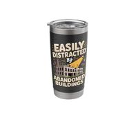 Easily Distracted Abandoned Buildings Stainless Steel Insulated Tumbler
