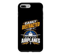 Easily Distracted By Airplanes Aviation Lover Case for iPhone 7 Plus/8 Plus