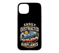 Easily Distracted by Airplanes Case for iPhone 15 Plus