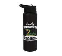 Easily Distracted By Anacondas Snake Cute Stainless Steel Insulated Water Bottle