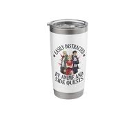 Easily Distracted By Anime and Side Quests Video Game Manga Stainless Steel Insulated Tumbler