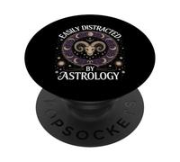 Easily Distracted By Astrology Aries Zodiac PopSockets Adhesive PopGrip