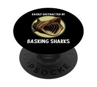 Easily distracted by Basking Sharks Basking Shark PopSockets Adhesive PopGrip