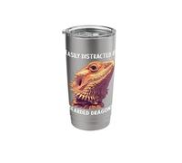 Easily Distracted by Bearded Dragons. Bearded Dragon Stainless Steel Insulated Tumbler
