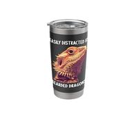 Easily Distracted by Bearded Dragons. Bearded Dragon Stainless Steel Insulated Tumbler