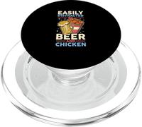 Easily Distracted by Beer and Chicken Beer and Chicken Lover PopSockets PopGrip for MagSafe