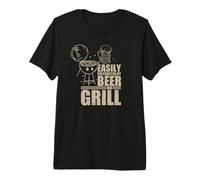 Easily Distracted by Beer and Grill BBQ Lover Grilling Premium T-Shirt